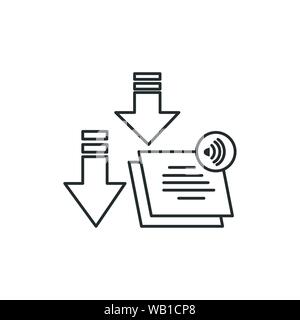 documents paper with wifi signal vector illustration design Stock ...