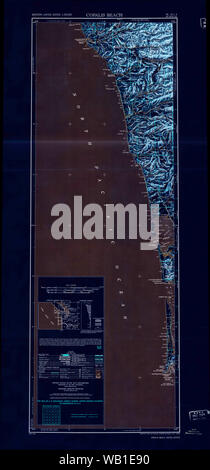 USGS Topo Map Washington Copalis Beach 240658 1943 250000 Inverted Restoration Stock Photo