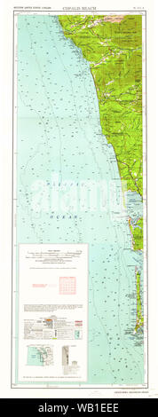 USGS Topo Map Washington Copalis Beach 240661 1963 250000 Restoration Stock Photo