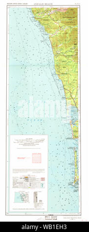 USGS Topo Map Washington Copalis Beach 240663 1957 250000 Restoration Stock Photo