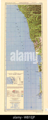 USGS Topo Map Washington Copalis Beach 707286 1951 250000 Restoration Stock Photo