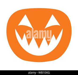 Halloween pumpkin icon isolated on white background Stock Vector