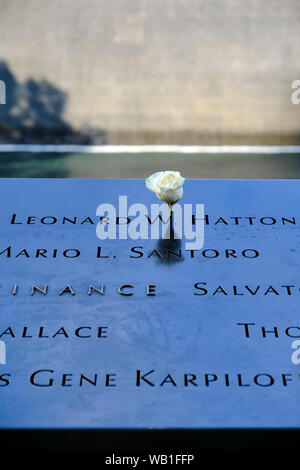 The National September 11 Memorial, is a memorial and museum in New York City Stock Photo