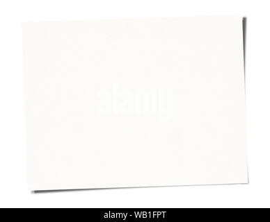 White Paper sheet isolated on white background Stock Photo