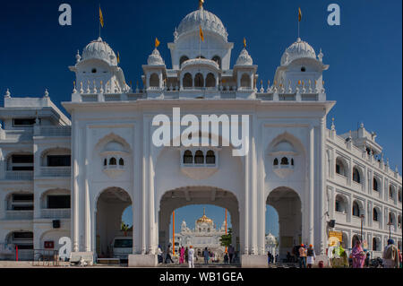 21-Dec-2010-entrance and main gateway of Sachkhand gurudwarasaheb gurudwara sahib, nanded, maharashtra, india, asia Stock Photo