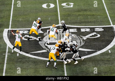 Green Bay Packers quarterback Tim Boyle throws during pregame of an NFL  football game against the Detroit Lions, Sunday, Dec. 29, 2019, in Detroit.  (AP Photo/Duane Burleson Stock Photo - Alamy