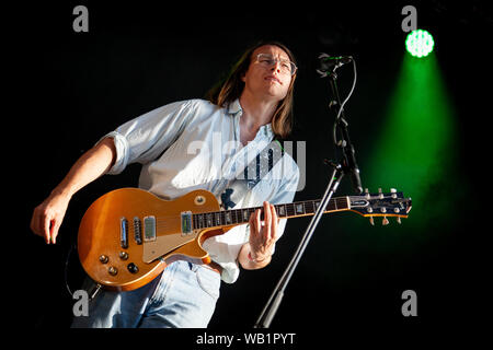 Trondheim, Norway. August 15th, 2019. The Beths, the New Zealand band, performs a live concert during the Norwegian music festival Pstereo 2019 in Trondheim. Here guitarist Jonathan Pearce is seen live on stage. (Photo credit: Gonzales Photo - Tor Atle Kleven). Stock Photo