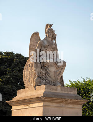 PARIS, FRANCE - AUGUST 03, 2018:  The statue La France Victorieuse by Antoine-Francois Gerard in Jardin des Tuileries Garden Stock Photo