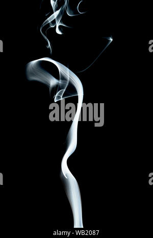 Smoke texture black background graphic resources white smoke beautifull shape Stock Photo