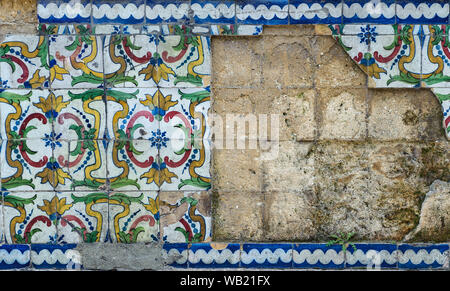 Background of vintage ceramic tiles Stock Photo