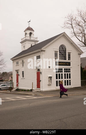 Seaside No. 1 firehouse museum in Manchester by the Sea MA Stock Photo