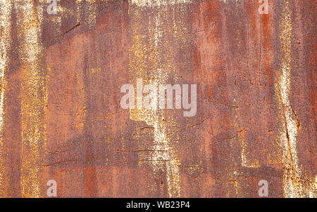 Red brown color wall background texture, empty surface, Old shabby material, building facade Stock Photo