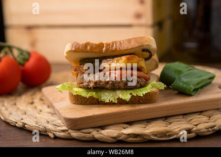 kebab sandwich is very popular in turkey and the Arab world Stock Photo