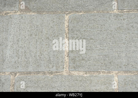 Gray paving slabs closeup, top view. Abstract background Stock Photo