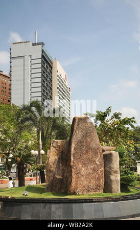 Embankment of Saigon river in Ho Chi Minh. Vietnam Stock Photo