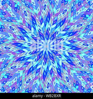 Dynamic radial pattern background design - hypnotic psychedelic abstract colorful circular vector graphic from geometrical tiles Stock Vector