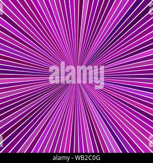 Purple hypnotic abstract striped starburst background design - vector blast illustration Stock Vector