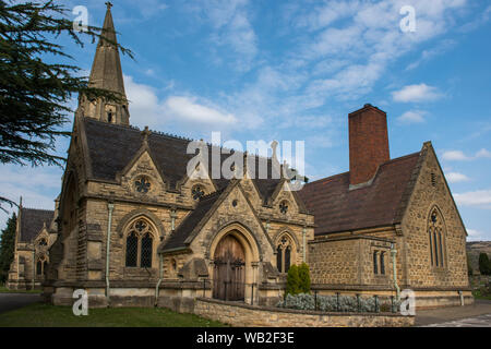 Cheltenham Cemetery Chapel and Crematorium, Gloucestershire (Now disused). Image taken 31st March 2019 Stock Photo