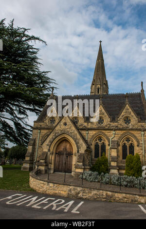 Cheltenham Cemetery Chapel and Crematorium, Gloucestershire (Now disused). Image taken 31st March 2019 Stock Photo