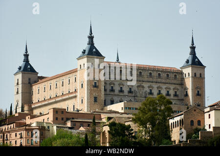 TOLEDO, SPAIN - APRIL 24, 2018: View of the ancient Alcazar of Toledo. Stock Photo