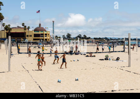 Santa Cruz, CA Beach Volleyball Stock Photo