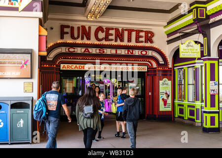 Santa Cruz, CA Casino Arcade Stock Photo