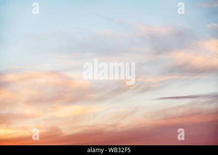 Sunset clouds in the sky. Natural texture and background Stock Photo