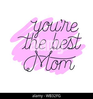 mom you are the best label icon Stock Vector