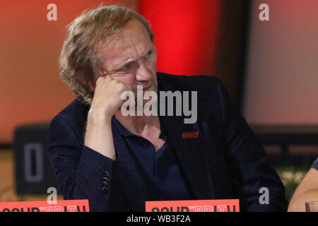 Gdansk, Poland 23rd, August 2019 Actor Andrzej Chyra is seen during the debate about freedom of artists in Gdansk, Poland on 23 August 2019 . 11th edition of Solidarity of Arts Festival has invited artists who are motivated by courage. This yearÕs SOFA has a symbolic hero: Oleg Sentsov, a Ukrainian film director accused by RussiaÕs services of terrorism and sentenced to 20 years in a Siberian labour camp.  © Vadim Pacajev / Alamy Live News Stock Photo