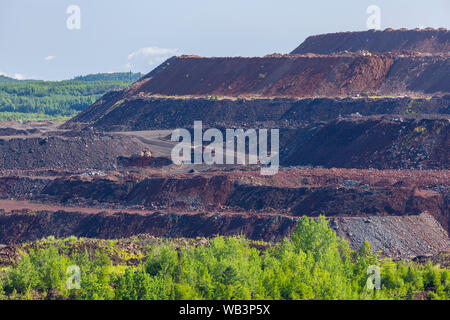 Taconite iron ore strip mine in the Mesabi Range, Minnesota Stock Photo ...