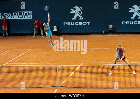 EKATERINE GORGODZE AND ARANTXA RUS during 30° Palermo Ladies Open 2019 - Finals Doppio, Palermo, Italy, 27 Jul 2019, Tennis Tennis Internationals Stock Photo