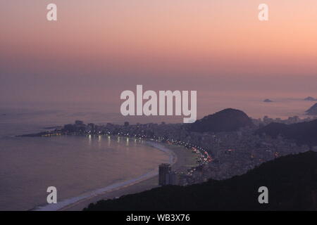 Rio de Janeiro sunset and beach in Brazil Stock Photo