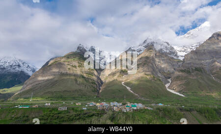 Photo of Village in Lahaul in Himalayas - Stock Photo