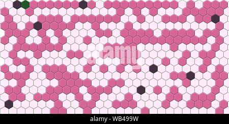 Honeycomb pink grid seamless background or Hexagonal cell texture Stock Photo