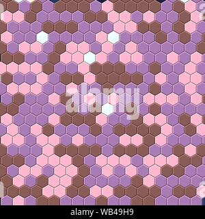 Honeycomb pink grid seamless background or Hexagonal cell texture Stock Photo