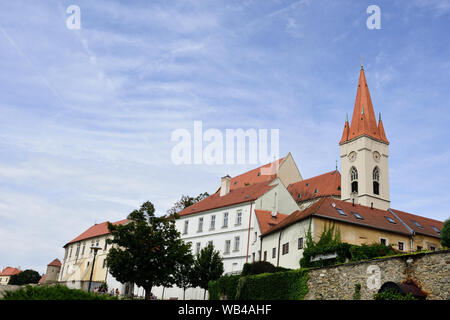 Znojmo (Znaim) in the Czech Republic. Picture shows the St. Nicholas Church with the Wenceslas Chapel. Stock Photo