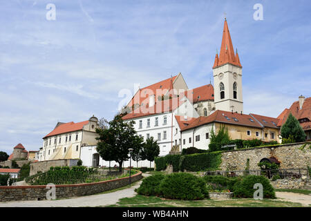 Znojmo (Znaim) in the Czech Republic. Picture shows the St. Nicholas Church with the Wenceslas Chapel. Stock Photo