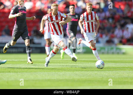Stoke On Trent, UK. 24th Aug, 2019. during the EFL Sky Bet Championship match between Stoke City and Leeds United at the Bet365 Stadium, Stoke-on-Trent, England on 24 August 2019. Photo by Jurek Biegus. Editorial use only, license required for commercial use. No use in betting, games or a single club/league/player publications. Credit: UK Sports Pics Ltd/Alamy Live News Stock Photo