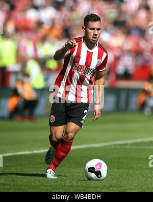 Sheffield United's George Baldock during the Premier League match at Bramall Lane, Sheffield Stock Photo