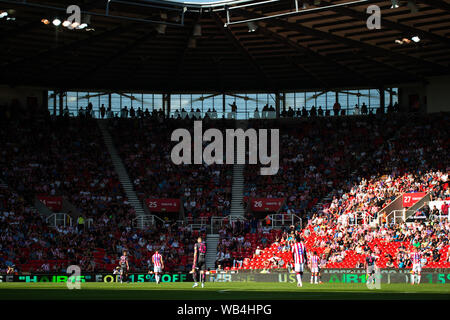 Stoke on Trent, UK. 24th Aug, 2019. The Sky Bet Championship match between Stoke City and Leeds United at the Britannia Stadium, Stoke-on-Trent on Saturday 24th August 2019. (Credit: Pat Scaasi | MI News) Editorial use only, license required for commercial use. No use in betting, games or a single club/league/player publications. Photograph may only be used for newspaper and/or magazine editorial purposes Credit: MI News & Sport /Alamy Live News Stock Photo
