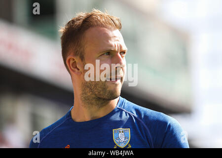Preston, UK. 24th Aug, 2019. PRESTON, ENGLAND Sheffield Wednesday's Jordan Rhodes prior to the Sky Bet Championship match between Preston North End and Sheffield Wednesday at Deepdale, Preston on Saturday 24th August 2019. (Credit: Tim Markland | MI News) Editorial use only, license required for commercial use. No use in betting, games or a single club/league/player publications. Photograph may only be used for newspaper and/or magazine editorial purposes Credit: MI News & Sport /Alamy Live News Stock Photo