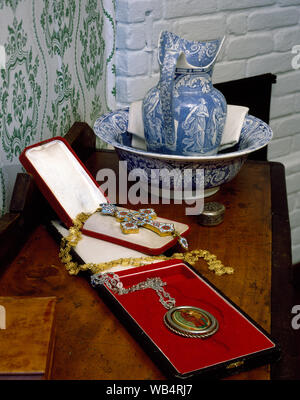 Effects belonging to Bishop Innocent at what is now called the Russian Bishop's House, a National Park Service historic site in Sitka, Alaska Stock Photo