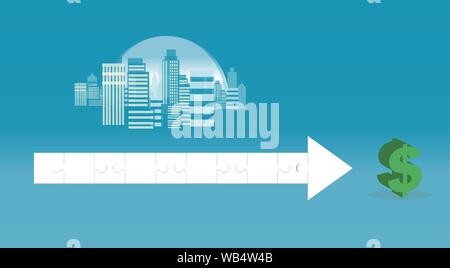 Real estate investment and return on rent opportunities concept Stock Vector