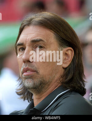 Augsburg, Germany. 24th Aug, 2019. Soccer: Bundesliga, FC Augsburg - 1st FC Union Berlin, 2nd matchday in the WWK-Arena. Coach Martin Schmidt from Augsburg. Credit: Stefan Puchner/dpa - IMPORTANT NOTE: In accordance with the requirements of the DFL Deutsche Fußball Liga or the DFB Deutscher Fußball-Bund, it is prohibited to use or have used photographs taken in the stadium and/or the match in the form of sequence images and/or video-like photo sequences./dpa/Alamy Live News Stock Photo