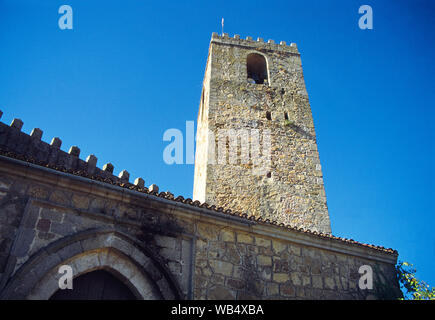 Tower of the church. Jarandilla de la Vera, Caceres province, Extremadura, Spain. Stock Photo