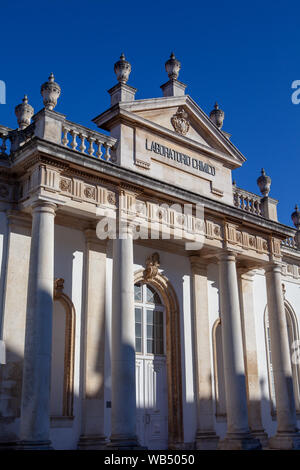 The facade of the Old Chemistry Laboratory (Laboratorio Chimico) now the Science Museum (Museu da Ciência) of the University of Coimbra, Portugal Stock Photo
