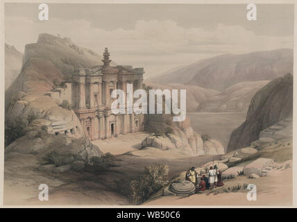 El Deir Petra March 8 1839 / David Roberts. Abstract/medium: 1 print : lithograph, color. Stock Photo