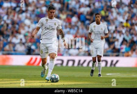 Real Madrid CF's James Rodriguez in action during the Spanish La