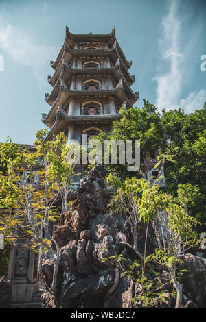 Marble mountains views in Danang, Central Vietnam Stock Photo