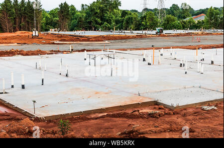 HICKORY, NC, USA-21 MAY 2019: Work begins on new apartment project. Stock Photo